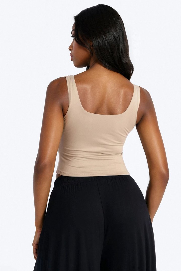 Quinn Double Lined Tank Top - Olive
