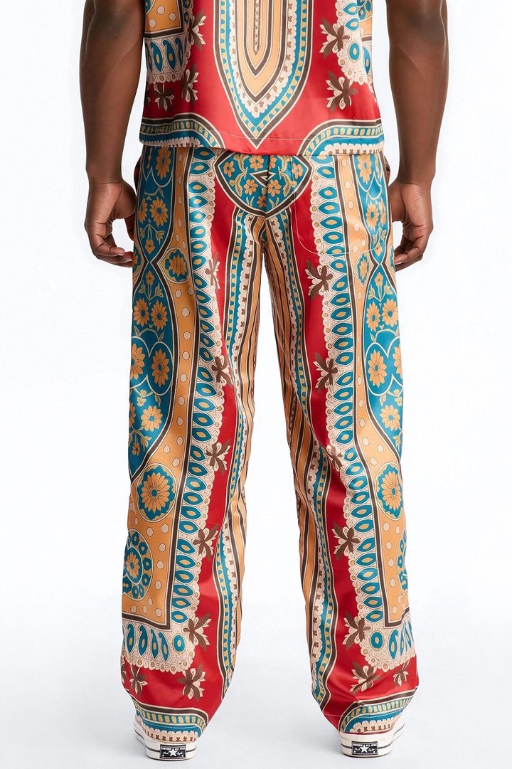 Monaco Straight Pants - Burgundy