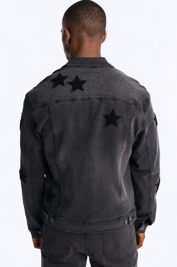 Stellar Denim Trucker Jacket - Black Wash