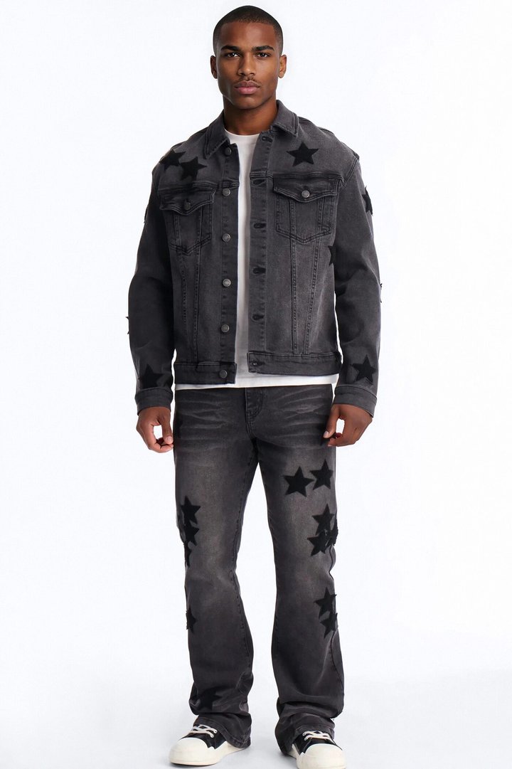 Stellar Denim Trucker Jacket - Black Wash