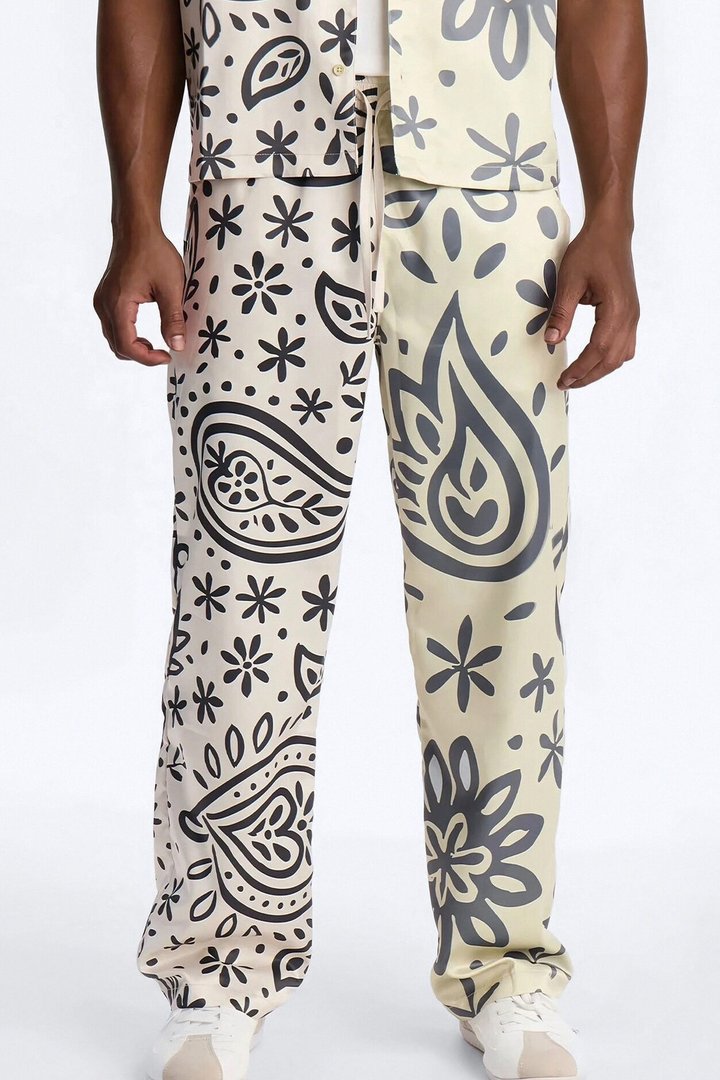 Noxos Straight Pants - Natural