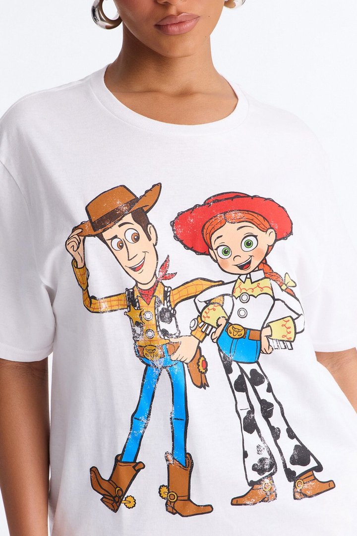 Toy Story Woody And Jessie Tee - White