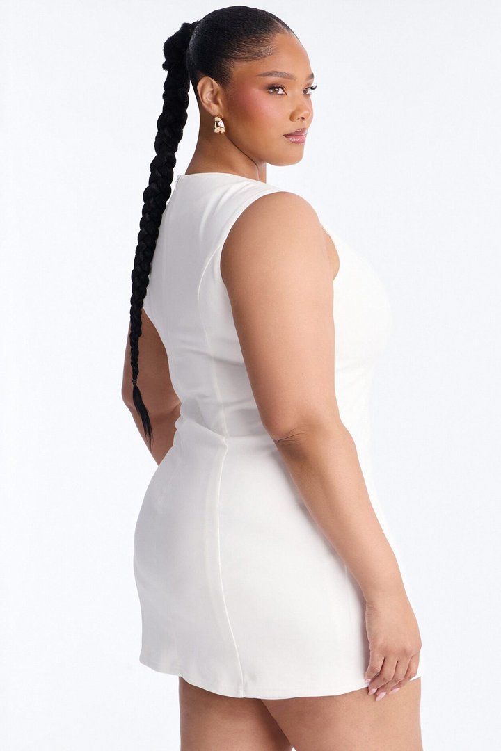 Elara Sleeveless Mini Dress - Cream