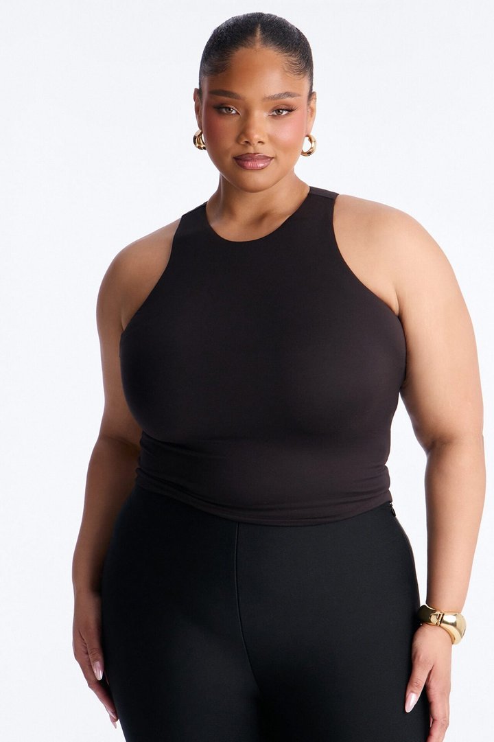 Jamie Double Lined Tank Top - Black
