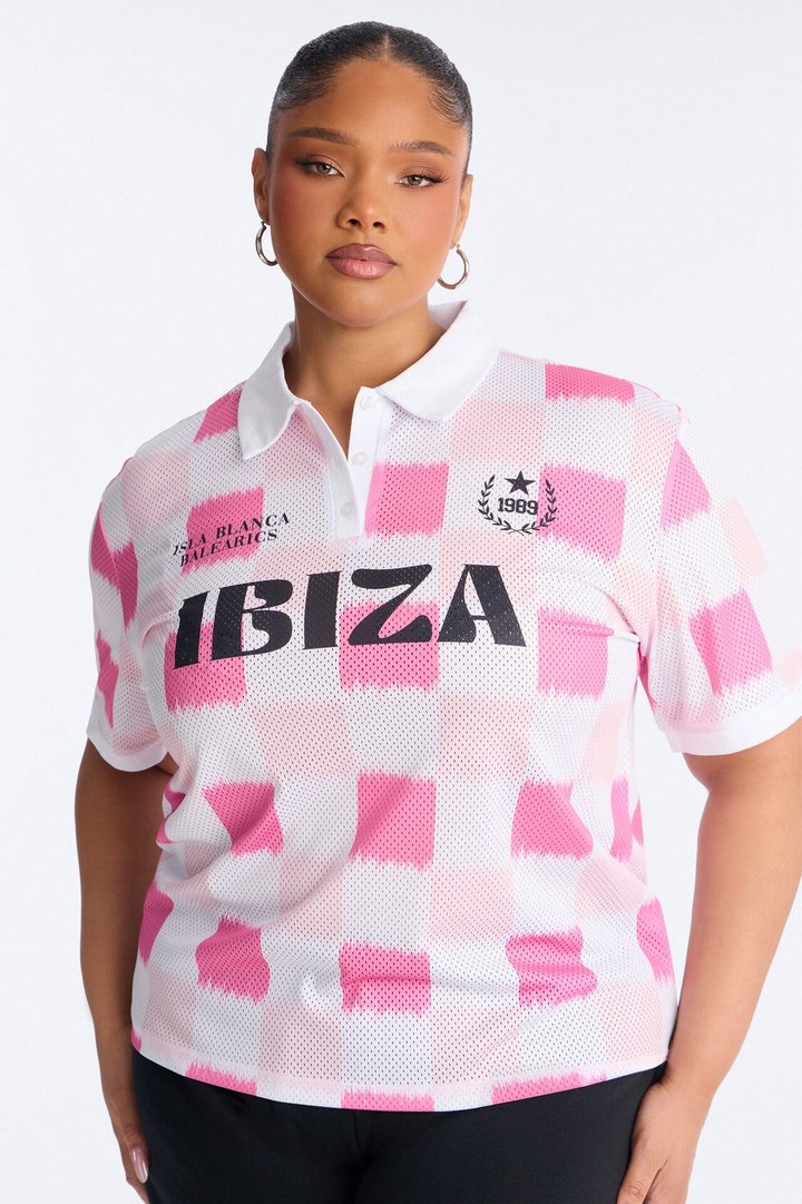 Ibiza Checkered Jersey - Pink/combo