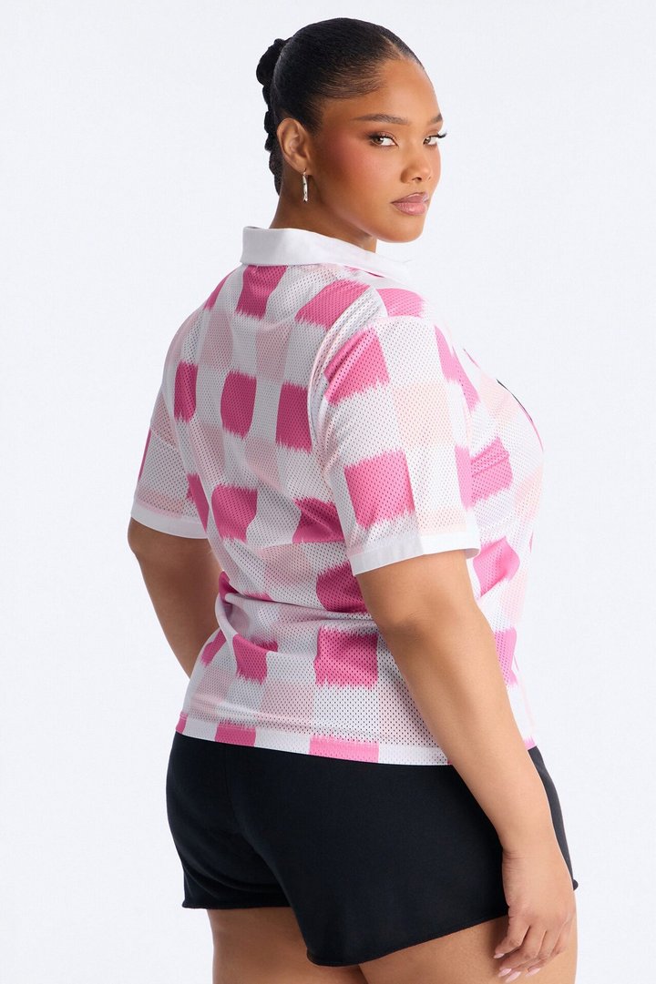 Ibiza Checkered Jersey - Pink/combo