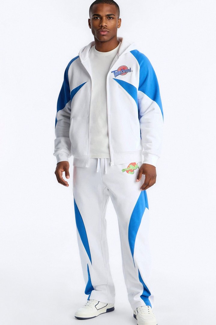 Space Jam Toon Squad Paneled Straight Sweat Pants - White