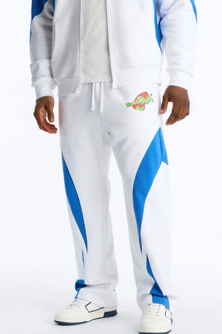 Space Jam Toon Squad Paneled Straight Sweat Pants - White