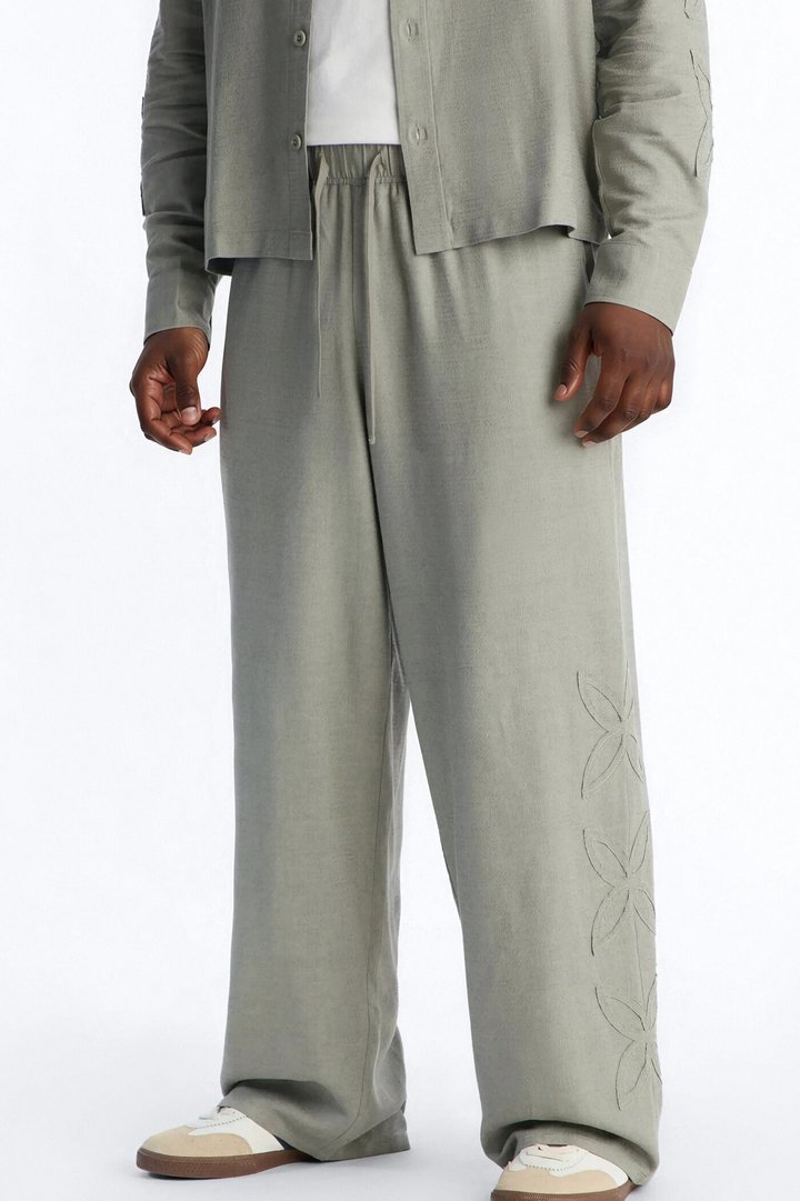Wide Leg Tropical Fearless Pant - Sage