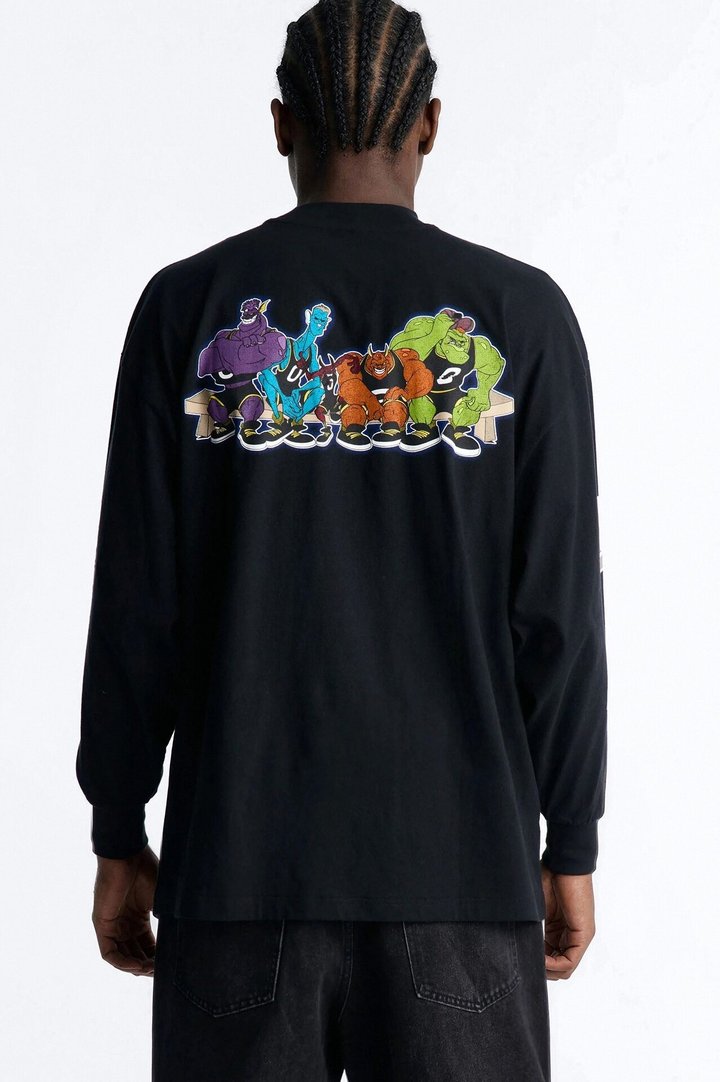 Space Jam Monstars Chrome Premium Long Sleeve Shirt - Black