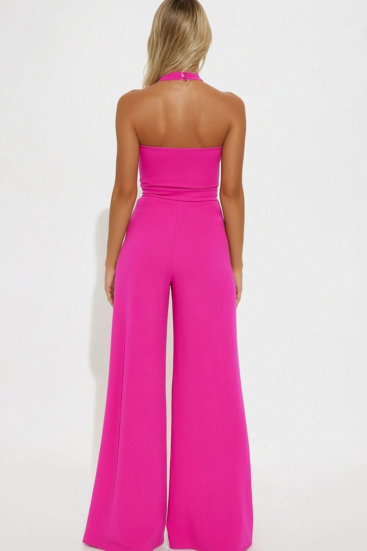 Cater To Me Jumpsuit - Fuchsia