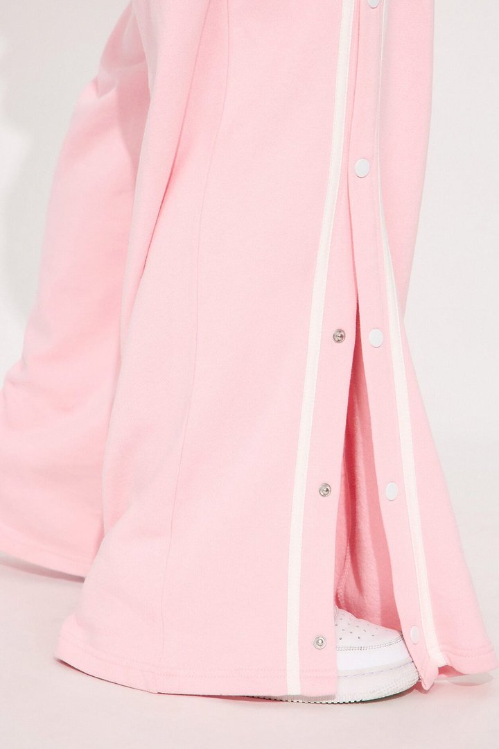 Sara Fleece Track Pant Set - Pink