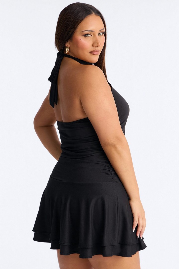 In The Spotlight Sleeveless Mini Dress - Black
