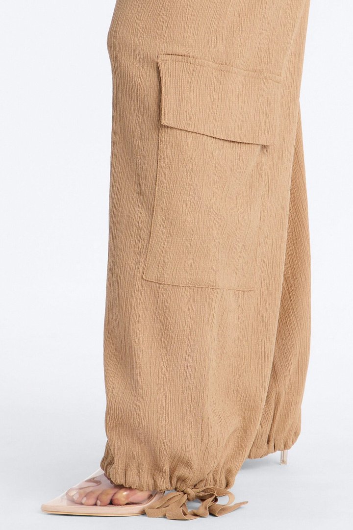 Lorena Drawstring Top And Jogger Set - Taupe