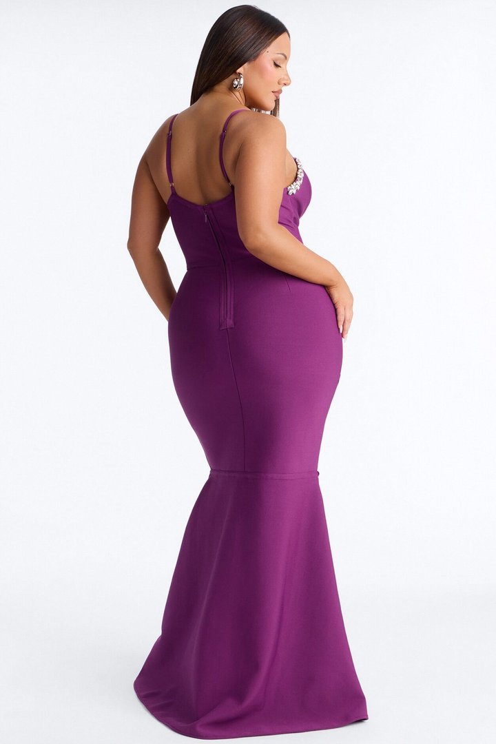 All The Stars Mermaid Bandage Gown - Purple