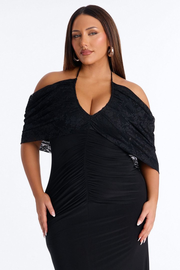 Loveable Aura Lace Maxi Dress - Black
