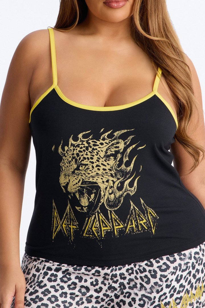 Def Leppard Inferno PJ Short Set - Black/combo