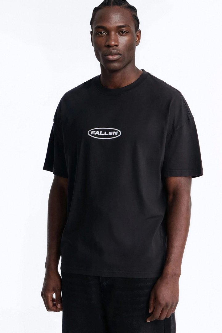 Fallen But Not Lost Oversized Short Sleeve Tee - Black Wash