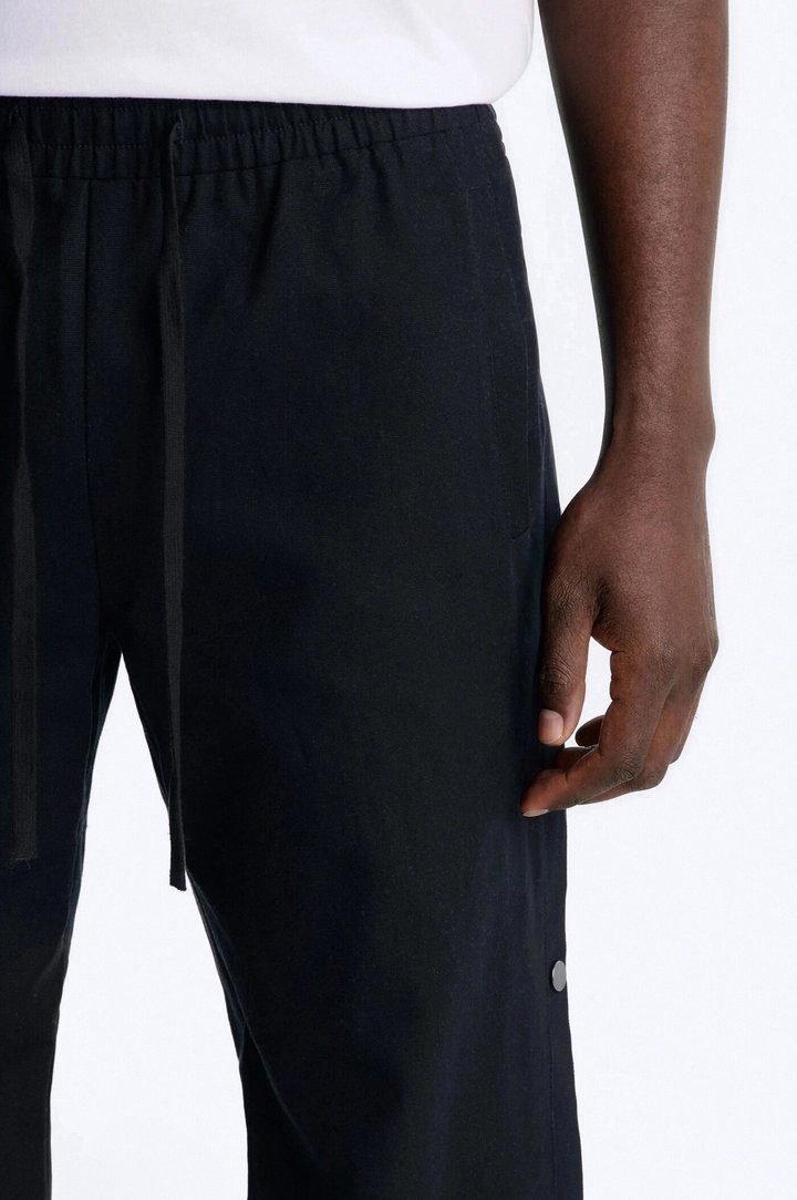 Straight Print Hint Studded Pant - Black
