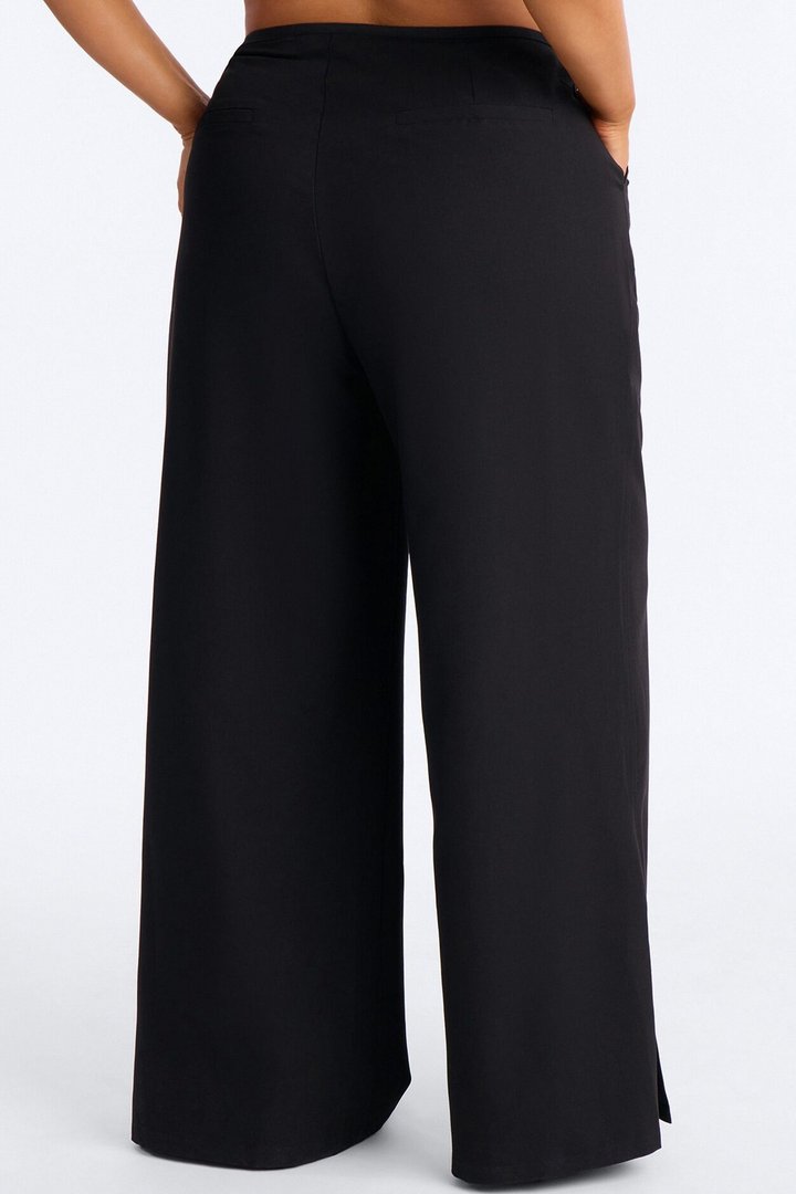 Normani High Rise Straight LegTrouser Pant 33″ - Black