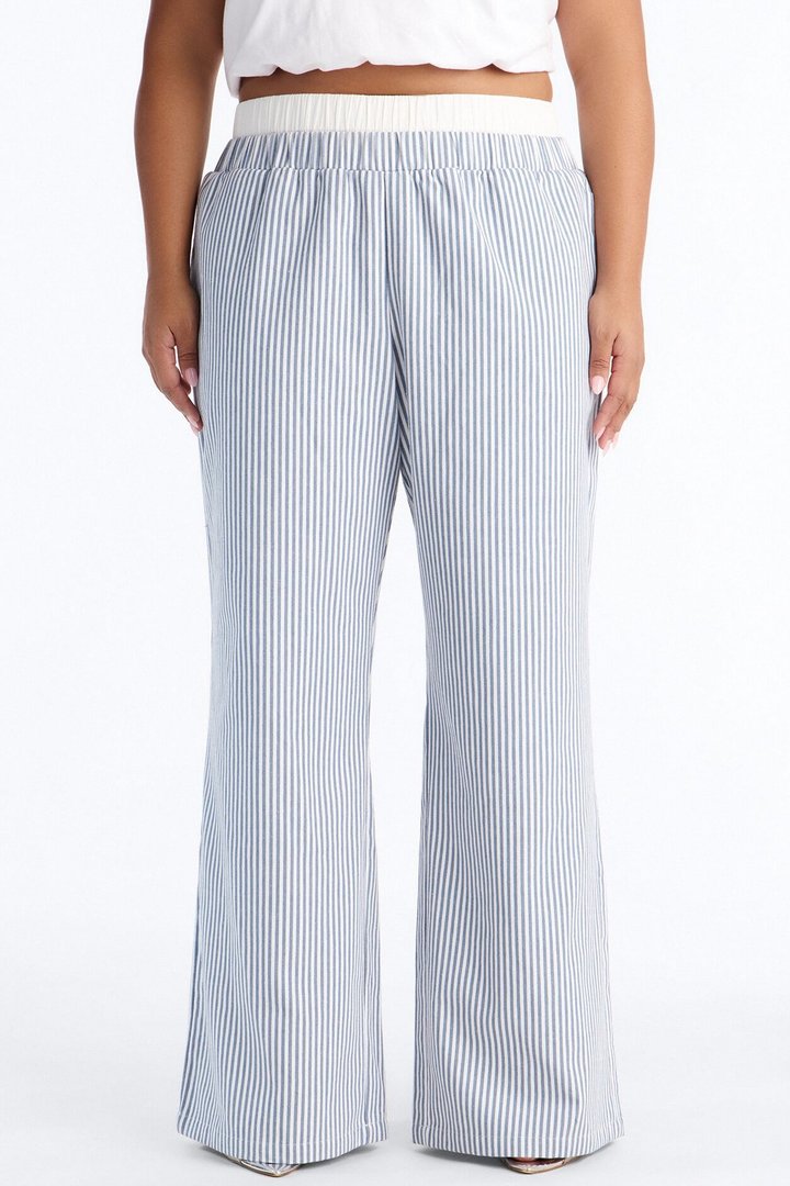 Manhattan Double Waistband Pant - Navy/combo