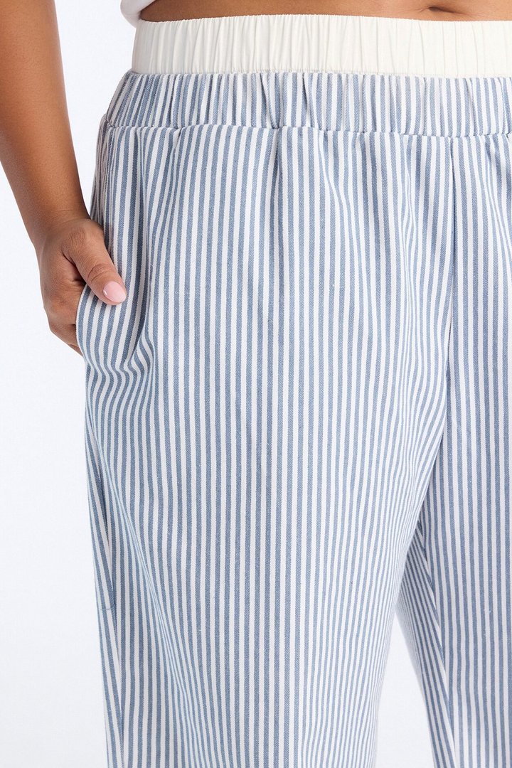 Manhattan Double Waistband Pant - Navy/combo