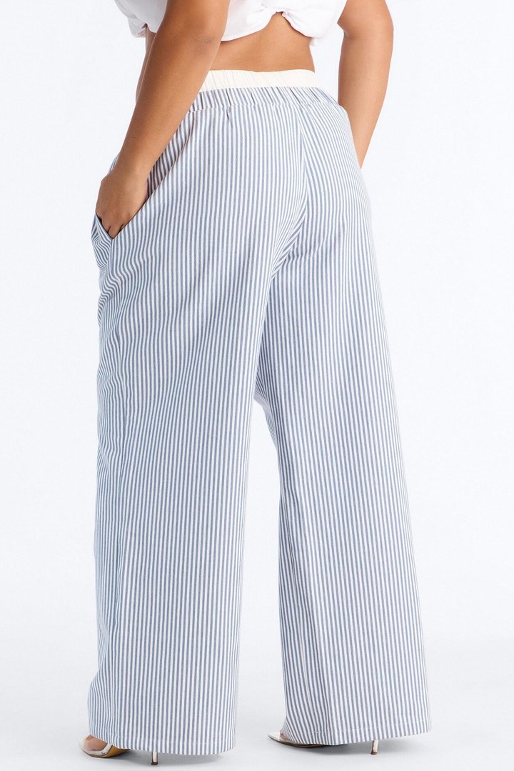 Manhattan Double Waistband Pant - Navy/combo
