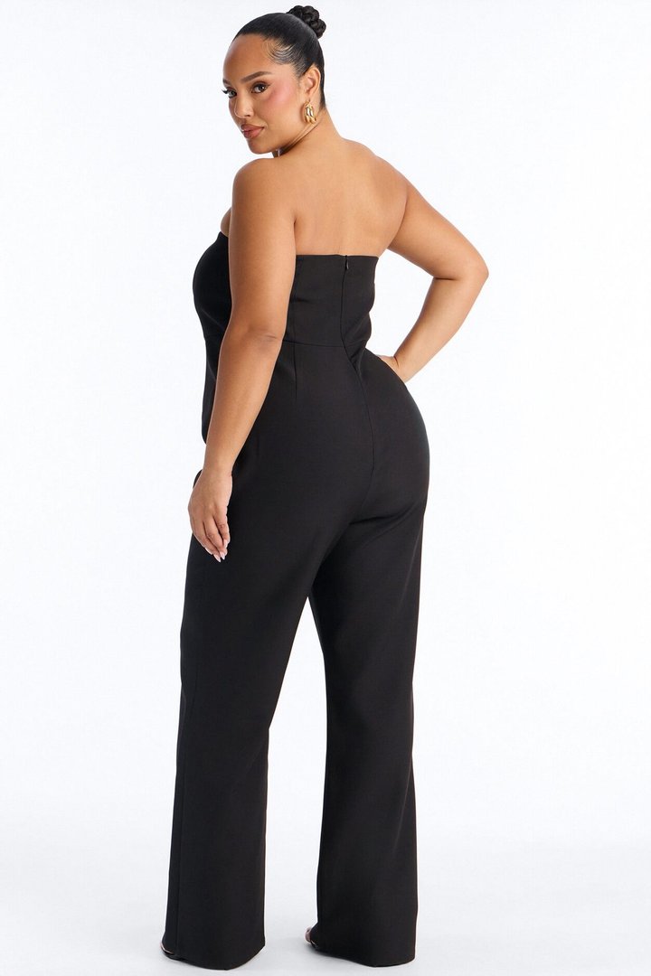 Hana Strapless Jumpsuit - Black