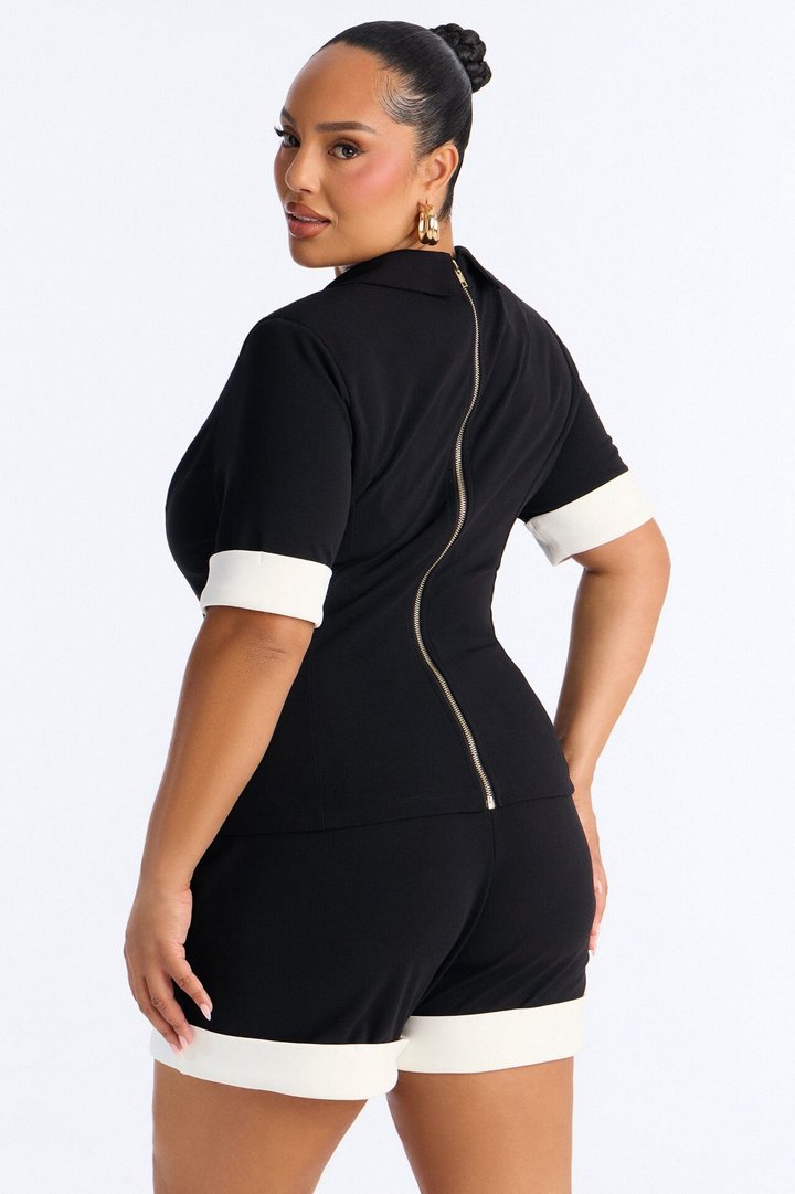 Bella Blazer Short Set - Black