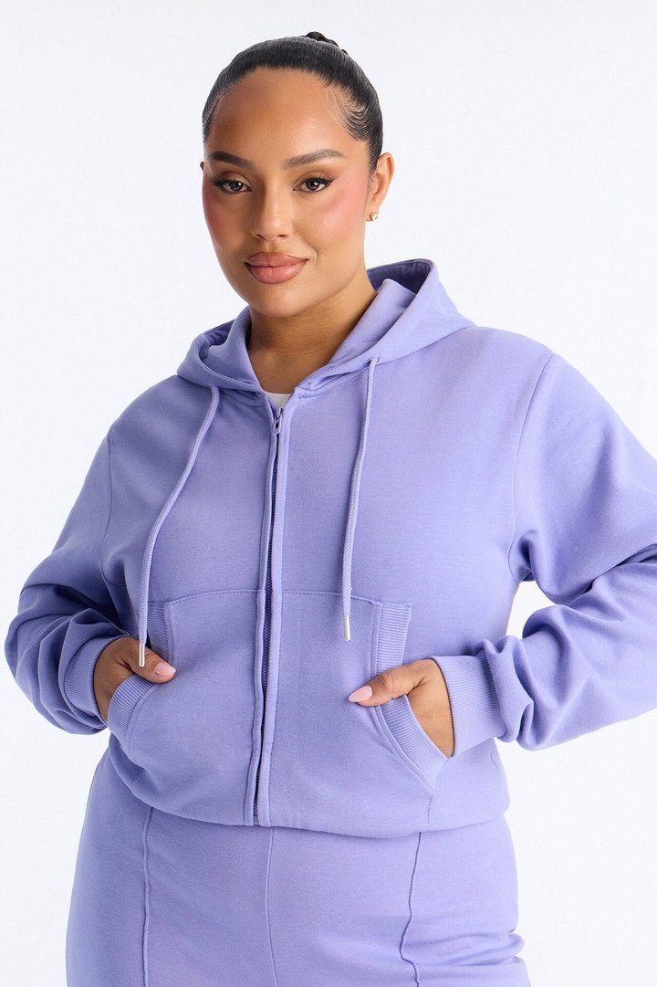 Ready To Go Zip Up Pant Set - Periwinkle