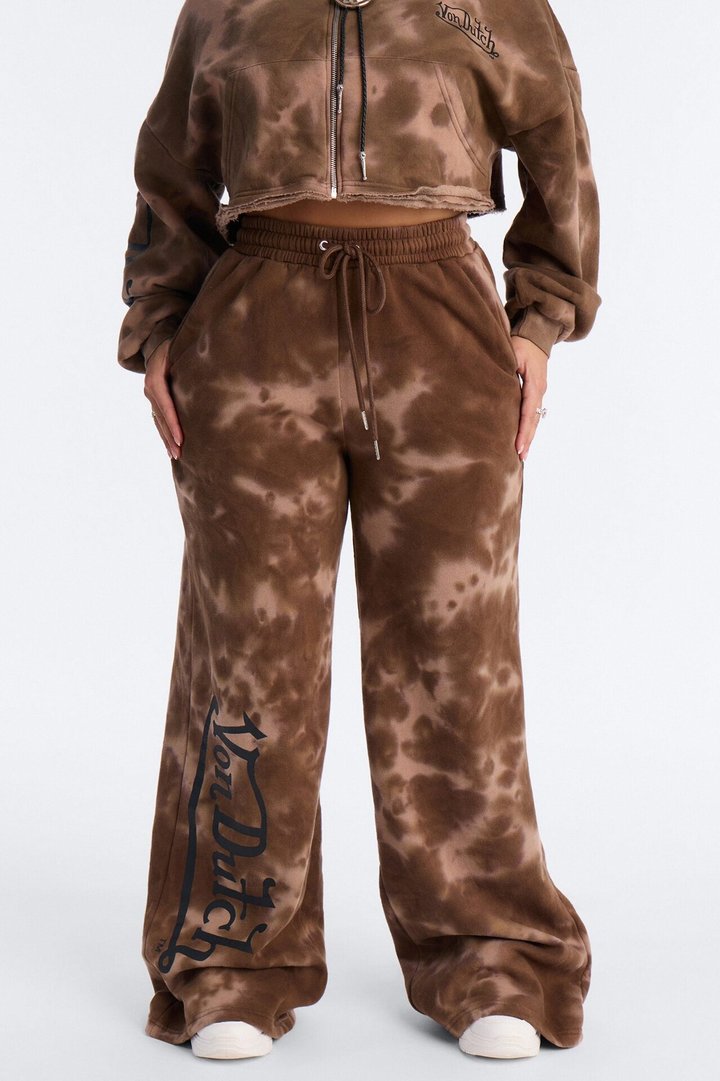Von Dutch Ash Rider Washed Pants - Brown Combo