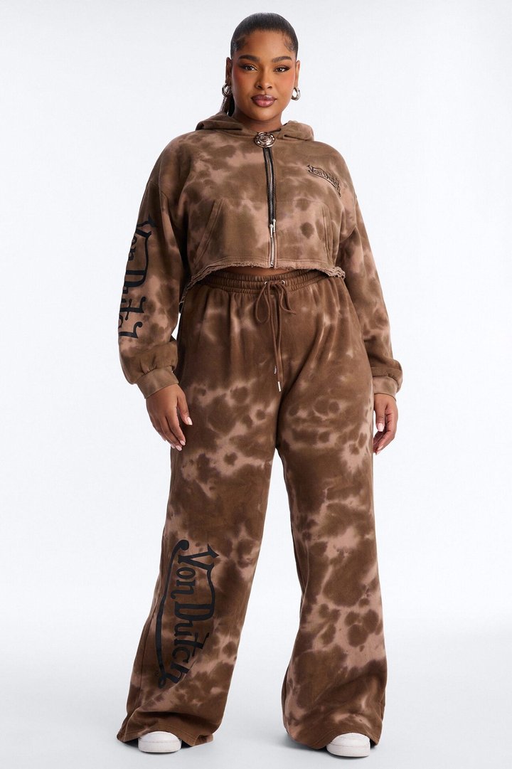 Von Dutch Ash Rider Washed Pants - Brown Combo