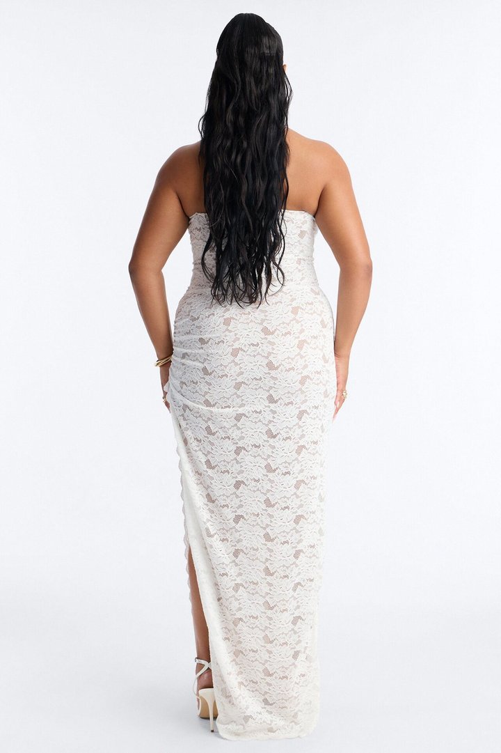 Lovely In Lace Maxi Dress - White