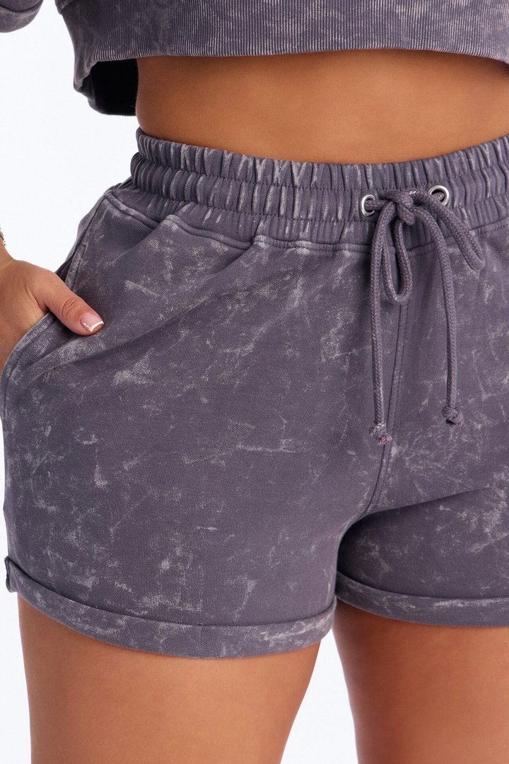 Wait For It Washed Sweatshorts - Charcoal