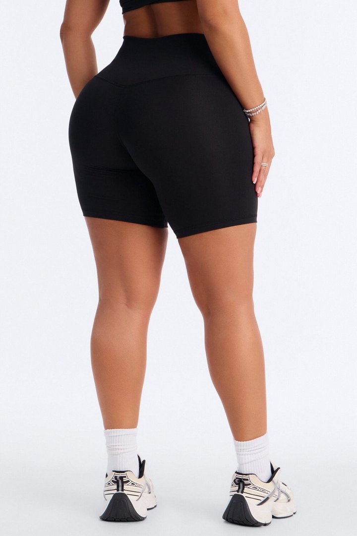 Myla Tricot Lounge Biker Shorts - Black