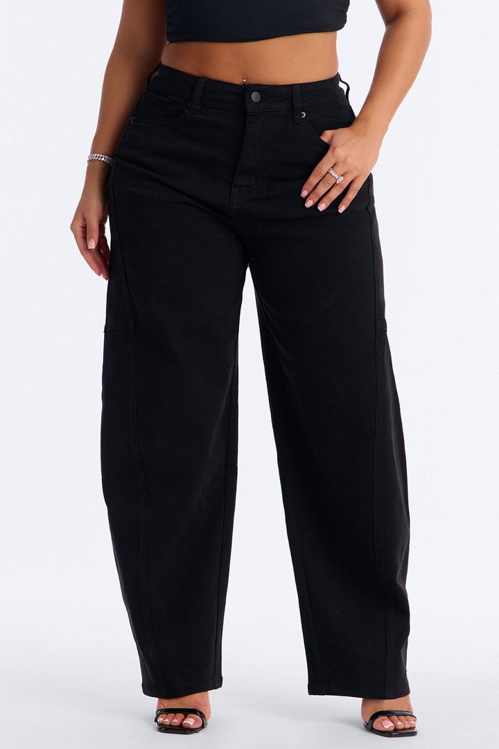 Palisades Stretch Mom Jeans - Black