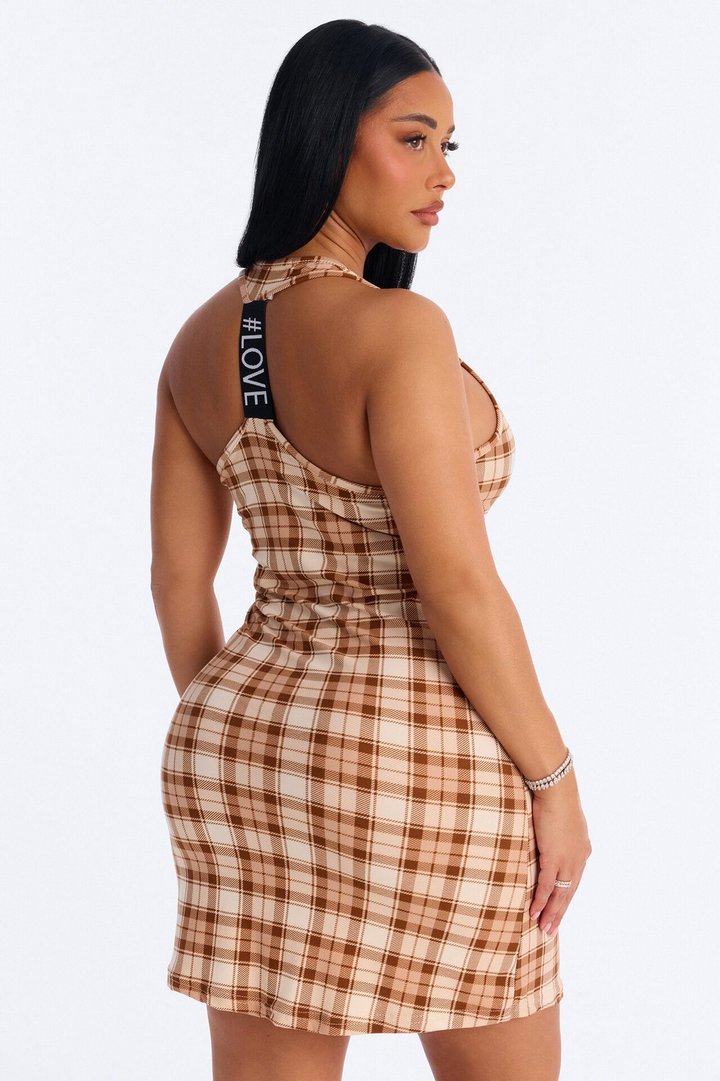 Coffee Time PJ Sleep Dress - Brown