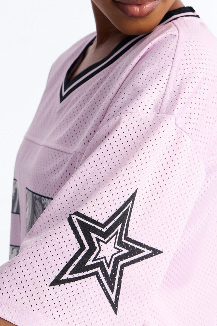 87 Pretty Play Camo Short Sleeve Jersey - Pink