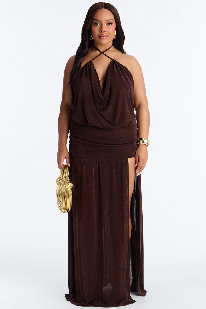 Main Character Maxi Dress - Chocolate