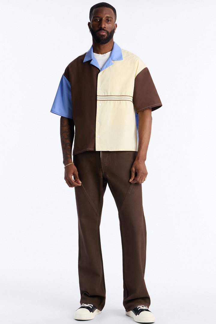 Boxy Retro Lane Button Up - Multi Color