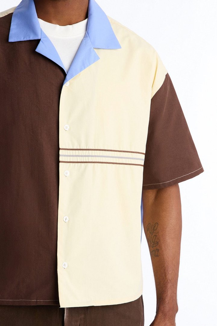Boxy Retro Lane Button Up - Multi Color