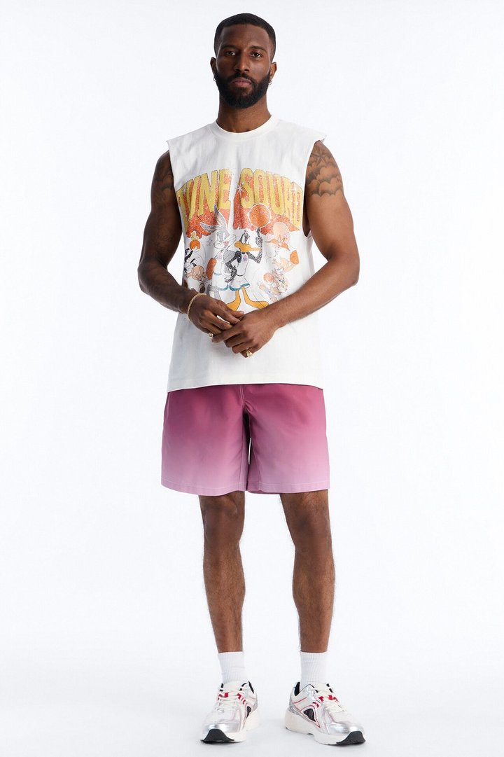 Relaxed Fade Away Ombre Short - Purple