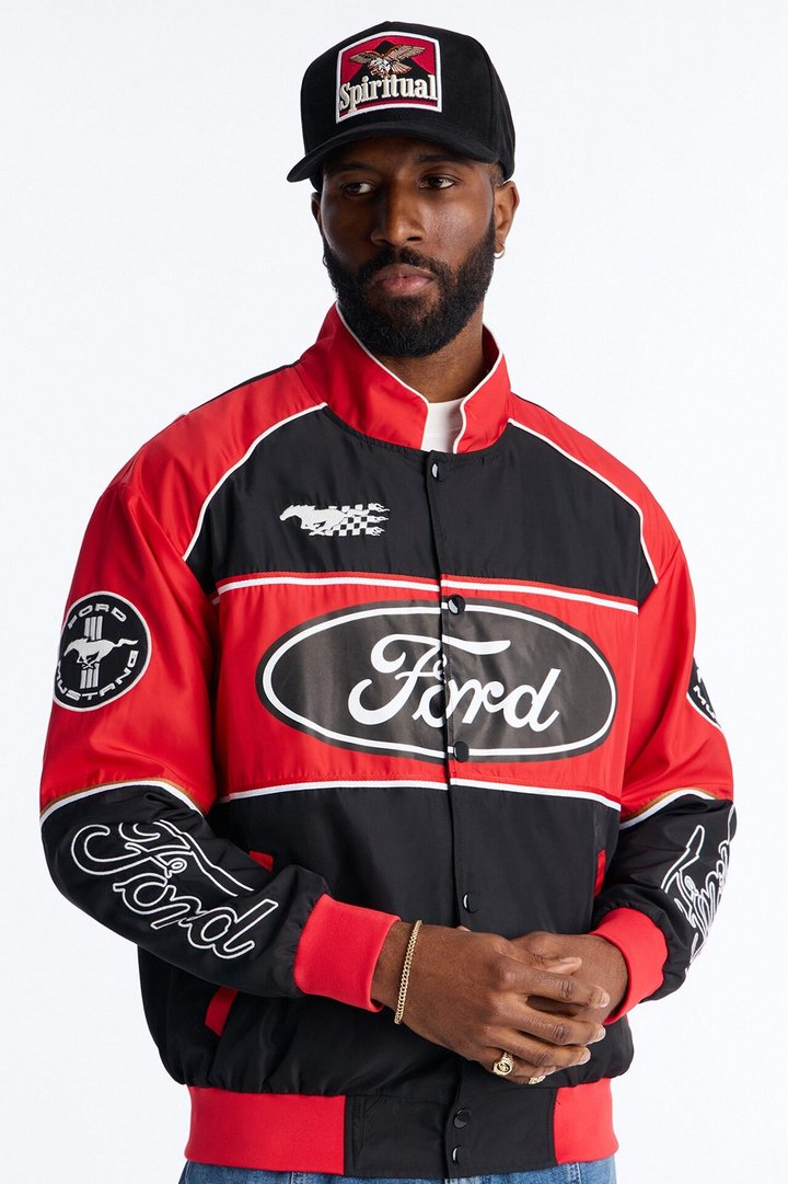 Oversized Ford Need For Speed Racing Jacket - Red