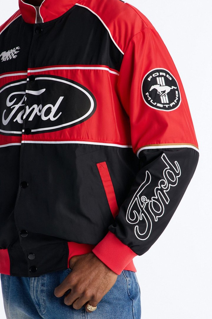 Oversized Ford Need For Speed Racing Jacket - Red