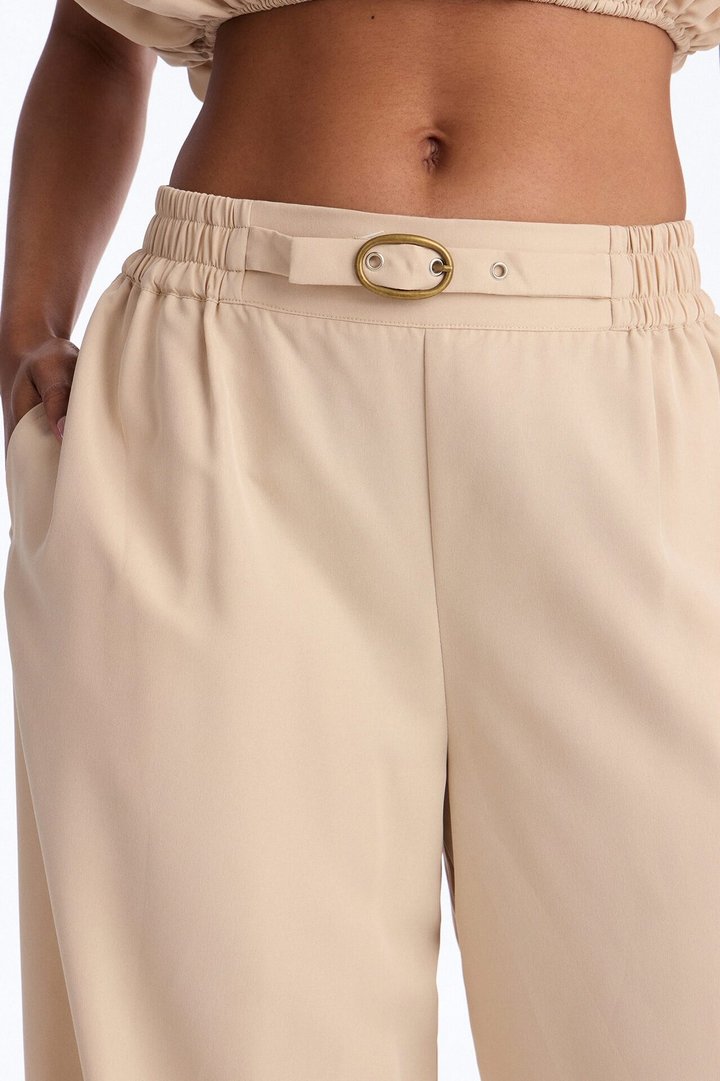 Celine Belted Balloon Pant Set - Khaki