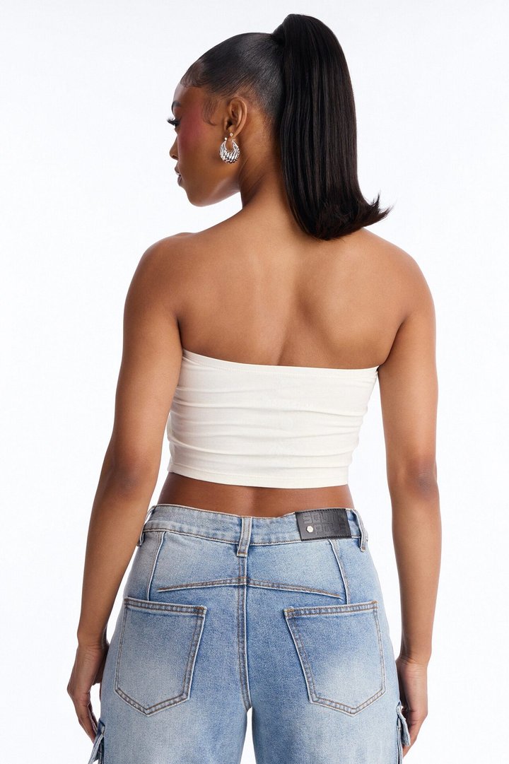 Hello Kitty Western Tube Top - Cream