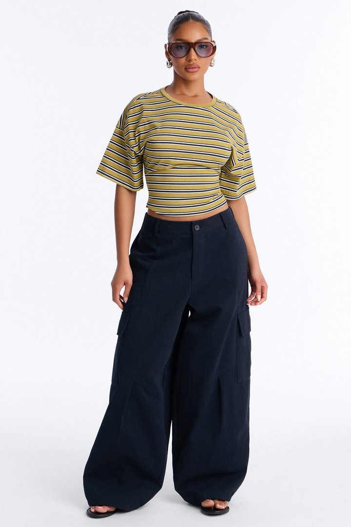 Aerin Mid Rise Cargo Jogger Pant 30″ - Navy