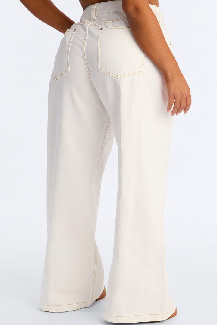 After Hours Low Rise Baggy Jeans - White