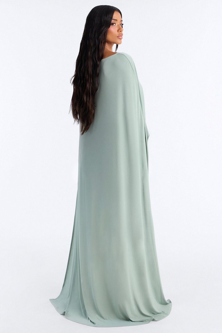 Zadie Babe Cape Mini Dress - Sage