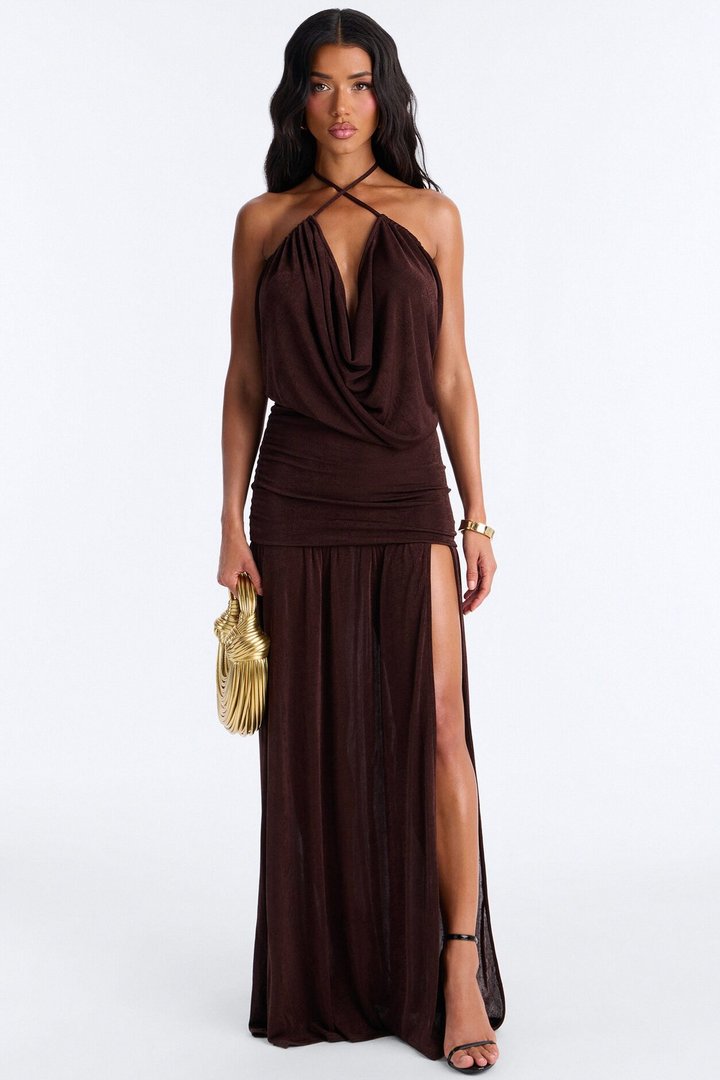 Main Character Maxi Dress - Chocolate